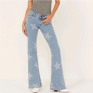 NWT Wrangler Light Blue Star Flare Jeans
